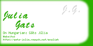 julia gats business card